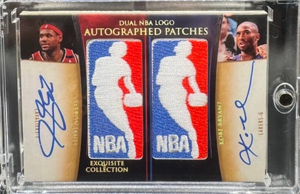 Lebron James & Kobe Bryant Logoman Patch Card