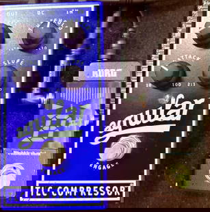 aguilar tlc compressor pedal with korg pitchblack mini tuner: aguilar tlc compressor pedal offers professional dynamic control for bass featuring controls for level threshold attack and slope preserves tone and articulation suitable for all styles of bass playin