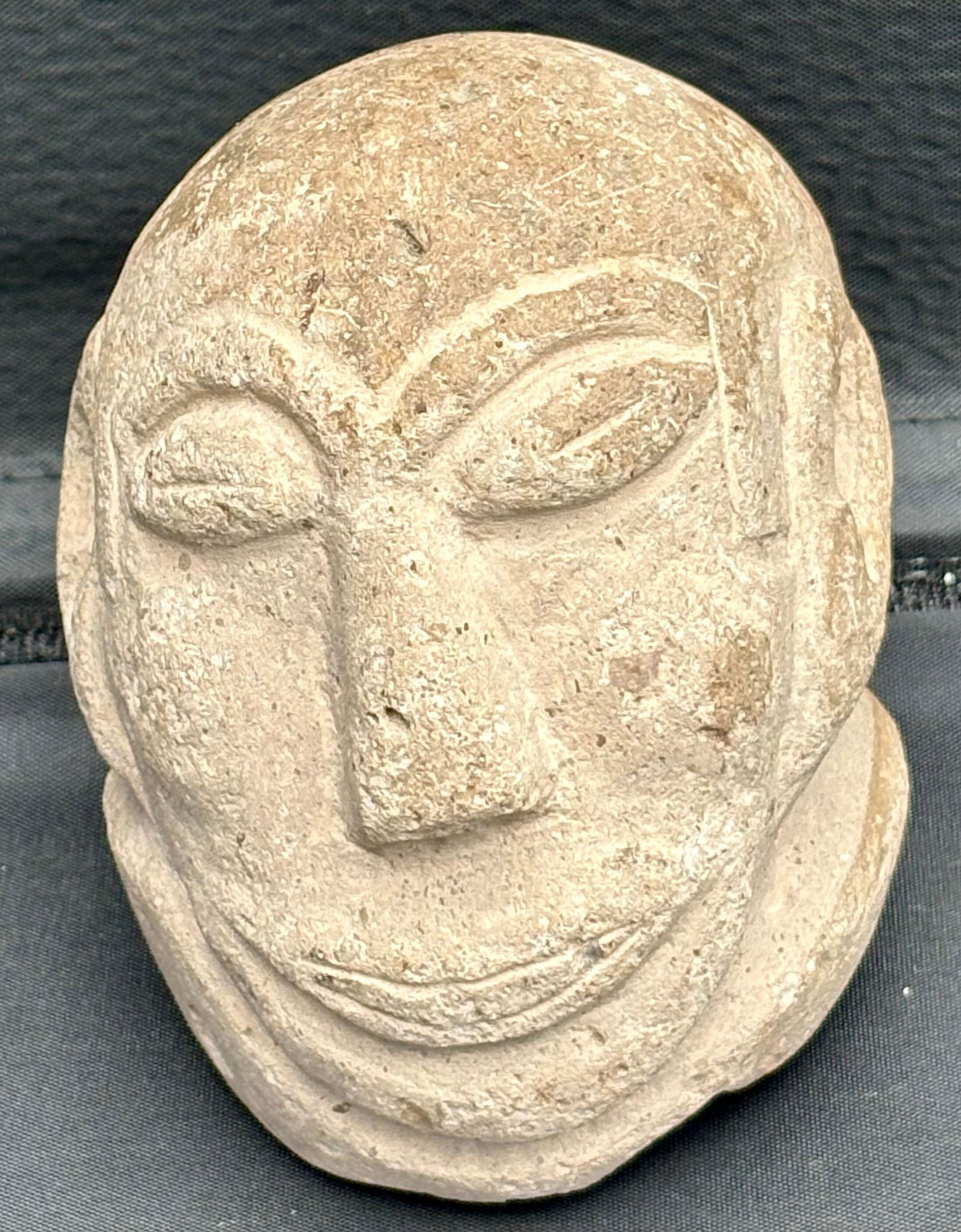 Primitive Stone Head Sculpture Carving (1 of 3)