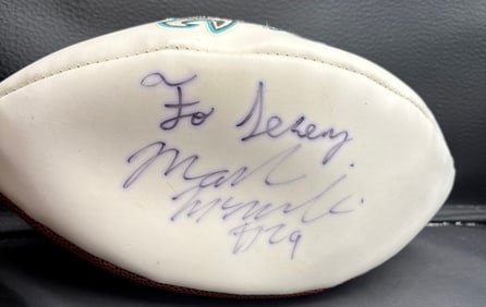Signed Football by Mark Brunell #8