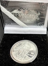 Donald Trump Silver-Tone Commemorative Coin with Box and Certificate