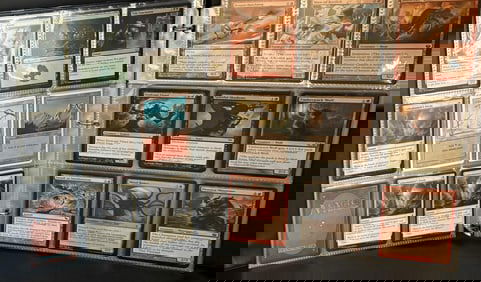 Magic The Gathering Card Collection Binder - Black and Red Themed Pages