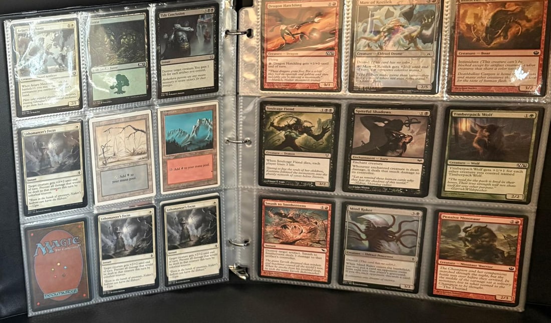 Magic The Gathering Card Collection Binder - Black and Red Themed Pages (1 of 2)