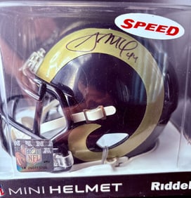 Signed Los Angeles Rams Mini Helmet – NFL Official Speed Model  Sport: Football