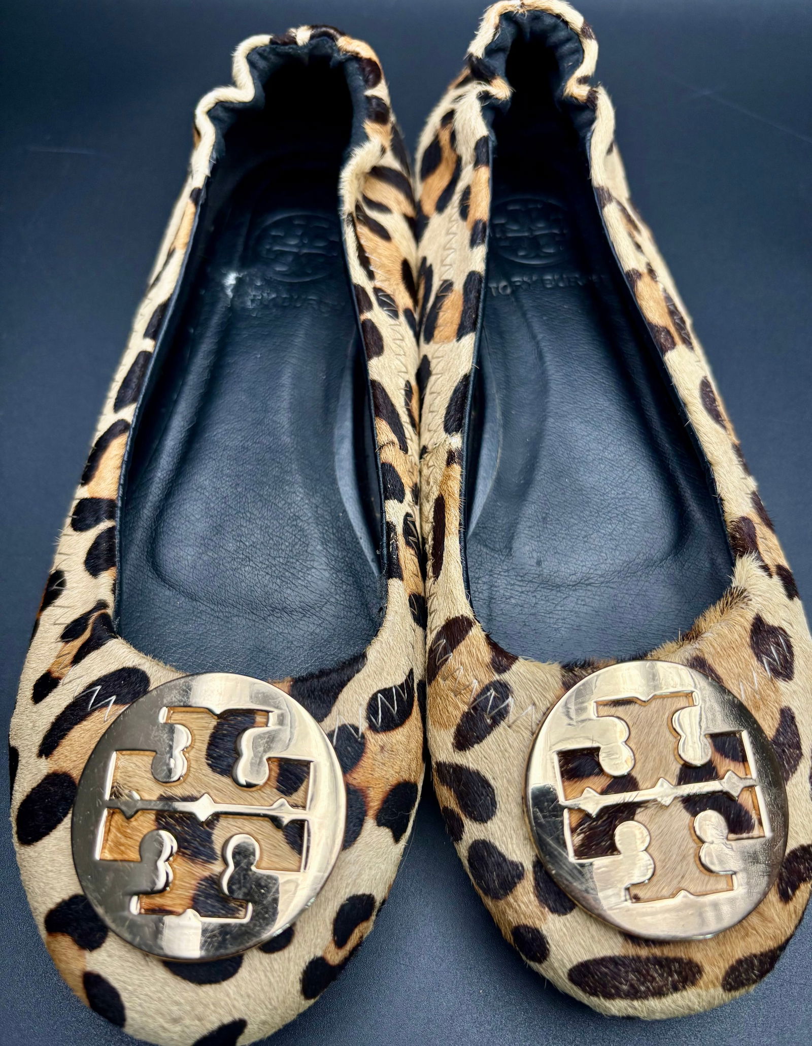 Tory Burch Leopard & Gold Ballet Flats – Size 7.5 US (1 of 5)