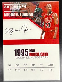 Michael Jordan 1995 NBA Rookie Card – Facsimile Autograph