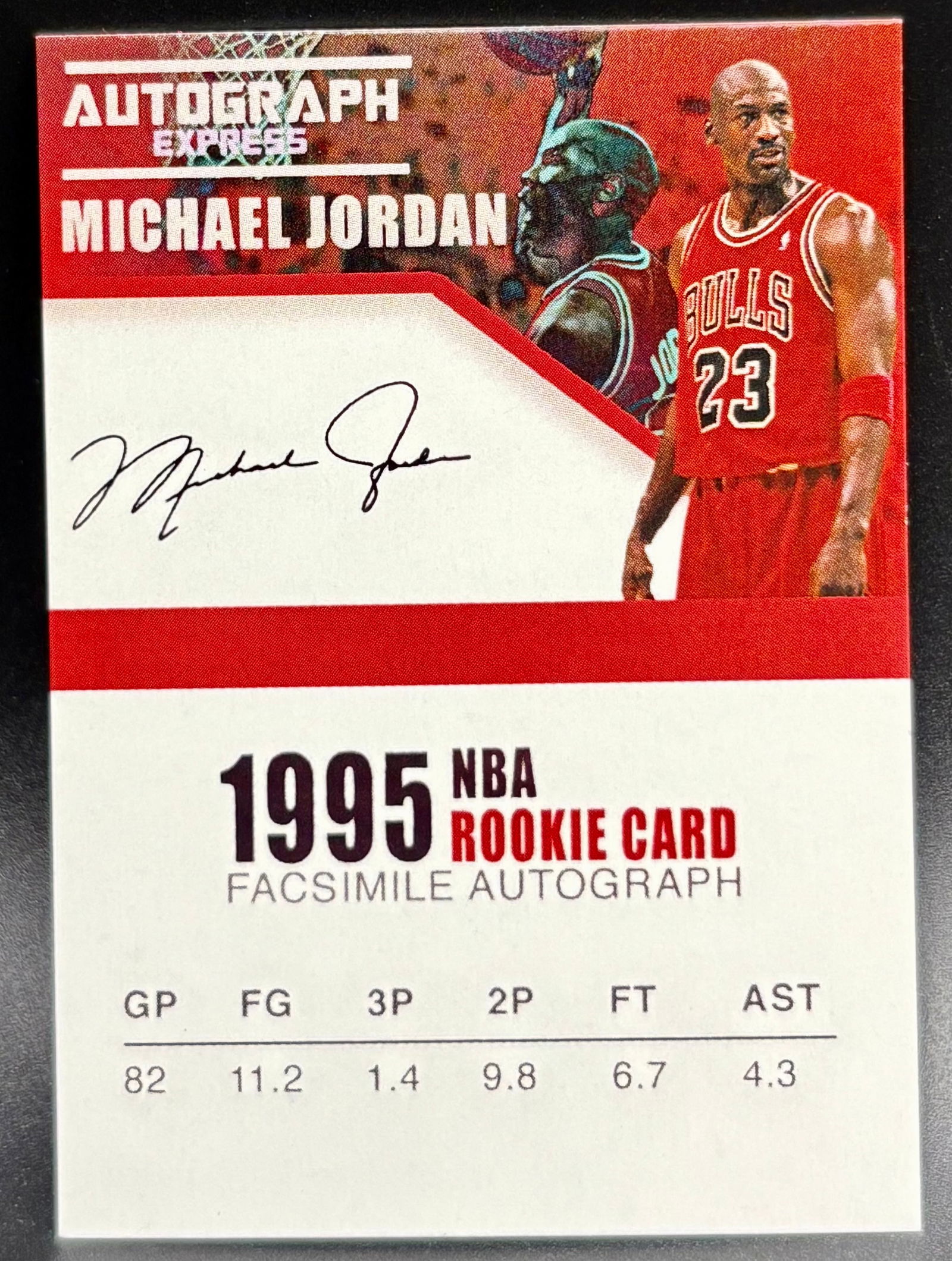 Michael Jordan 1995 NBA Rookie Card – Facsimile Autograph (1 of 2)