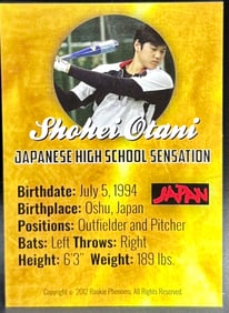 Shohei Otani Japanese High School Sensation
