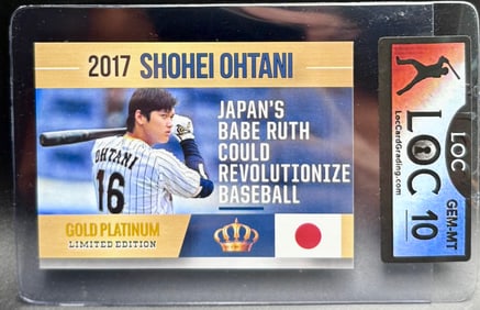 2017 Shohei Ohtani Gold Platinum Limited Edition - LOC GEM-MT 10