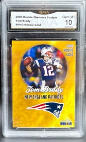 2000 Rookie Phenoms Tom Brady Rookie Gold GMA 10