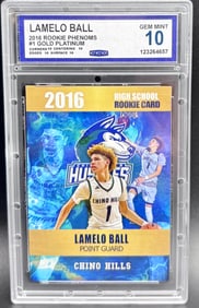 2016 Rookie Phenoms Gold Platinum High School Card LaMelo Ball GEM MINT 10