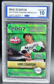 2007 Rookie Phenoms Emerald Mike Stanton GEM MINT 10