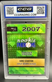 Mike Stanton 2007 Rookie Phenoms Limited Edition No.1/3 Baseball Card