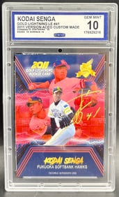 Kodai Senga 2011 Gold Lightning Rookie Card Fukuoka SoftBank Hawks