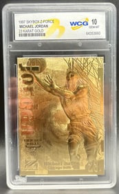 Michael Jordan 1997 SkyBox Z-Force 23 Karat Gold WCG GEM-MT 10