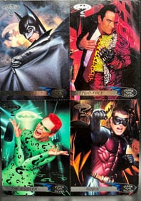 Batman Forever 1995 Fleer Ultra Card Set - Batman, Robin, Two-Face e The Riddler