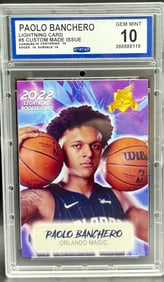 Paolo Banchero Lightning Rookie Custom Card #5 GEM MINT 10