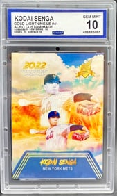 Kodai Senga 2022 Gold Lightning Rookie Card New York Mets GEM MINT 10