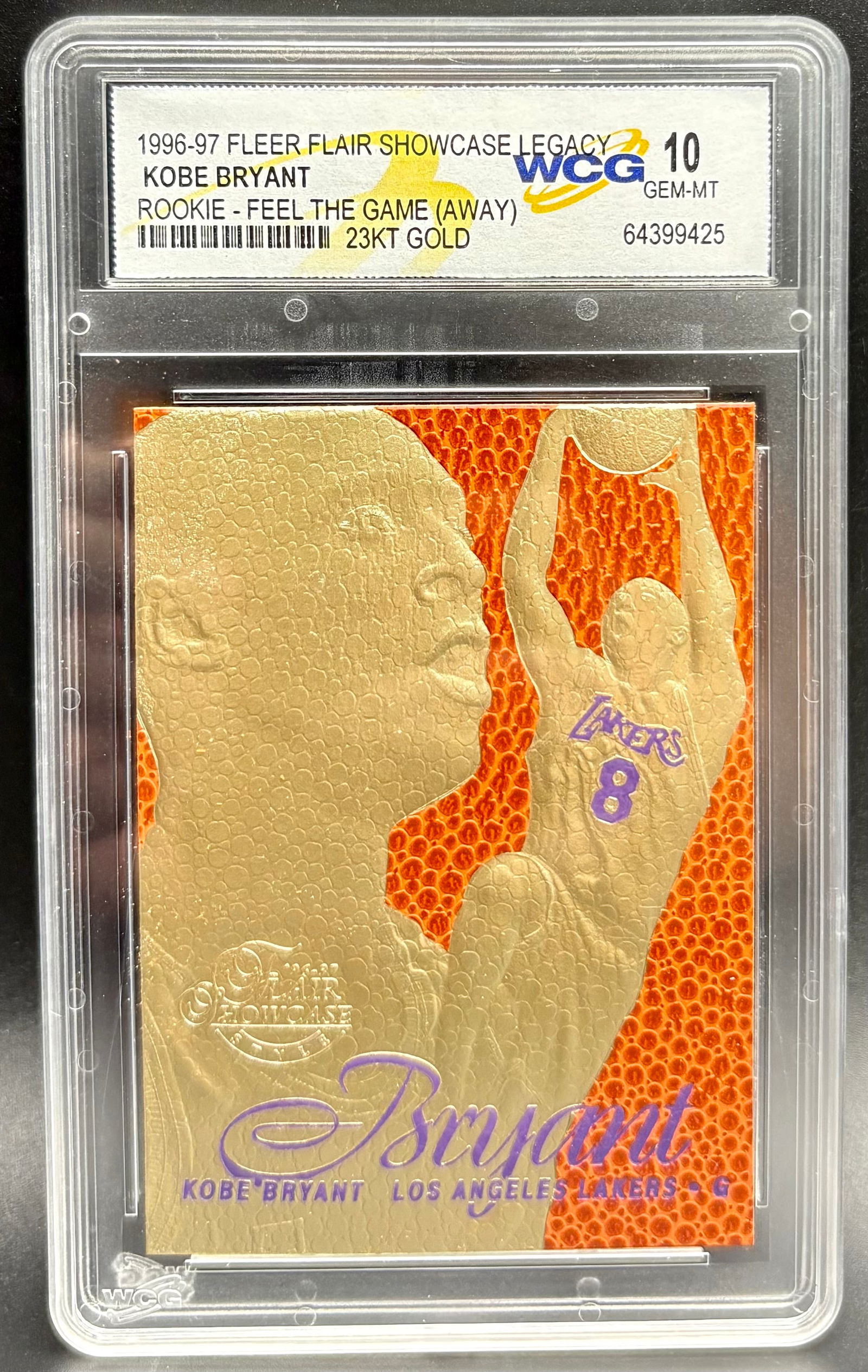 Kobe Bryant 1996-97 23KT Gold Rookie Card GEM MT 10 (1 of 2)