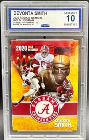 Devonta Smith 2020 Rookie Gems Gold Heisman GEM MINT 10