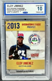 Eloy Jimenez 2013 Rookie Phenoms Gold Platinum LE GEM MINT 10
