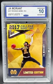 Ja Morant 2017 Rookie Gems #12 College Rookie Card GEM MINT 10