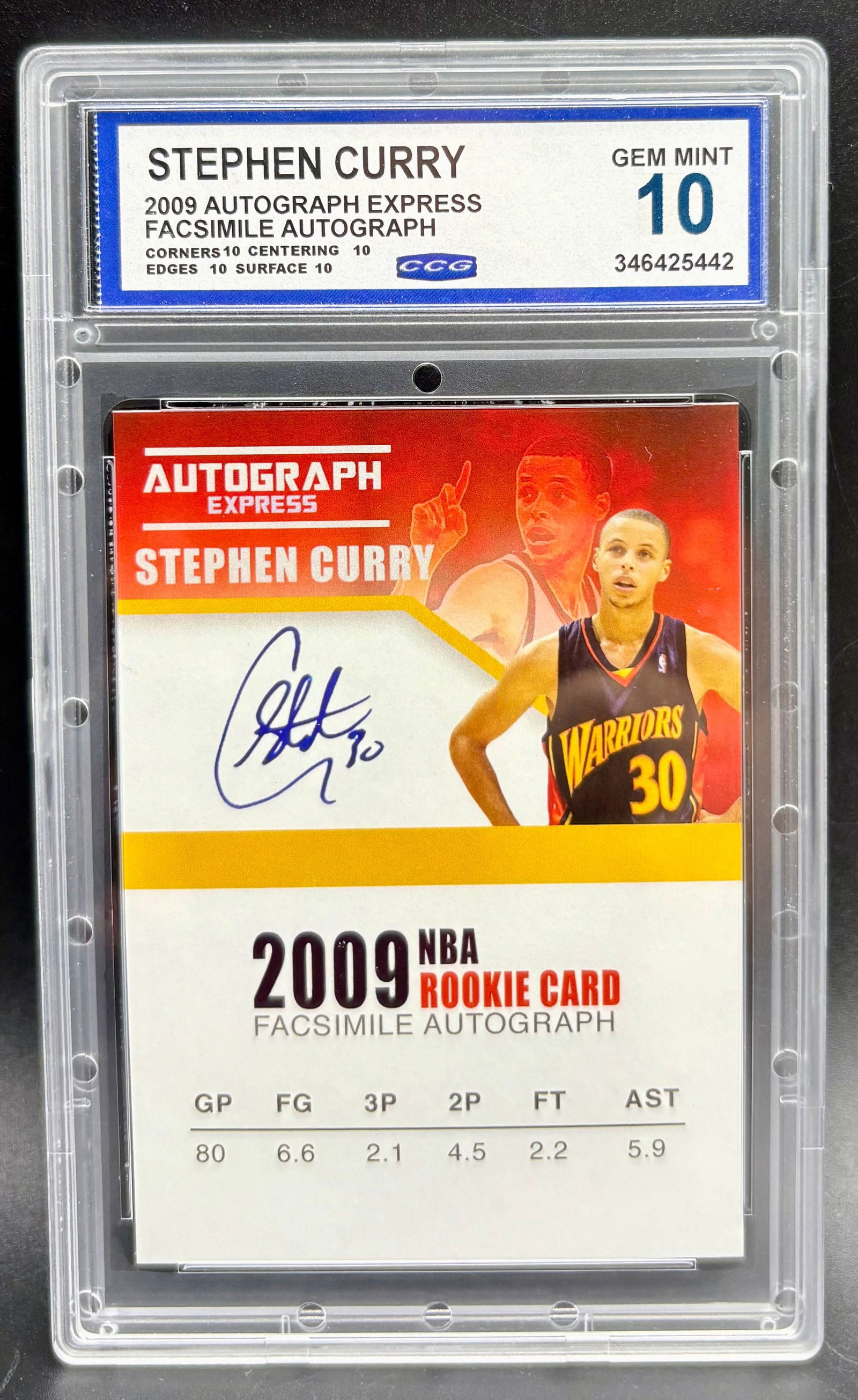 Stephen Curry 2009 NBA Rookie Card Autograph Express Facsimile GEM MINT 10 (1 of 2)