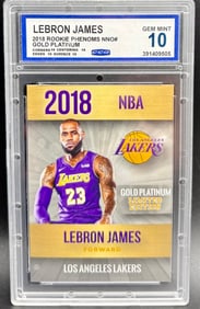 LeBron James 2018 Gold Platinum Rookie Phenoms GEM MINT 10