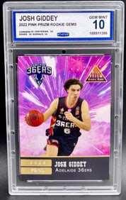 Josh Giddey 2022 Pink Prizm Rookie Gems GEM MINT 10
