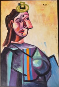 Pablo Picasso Oil Painting with COA
