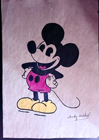 Andy Warhol Mickey Mouse Drawing Painting