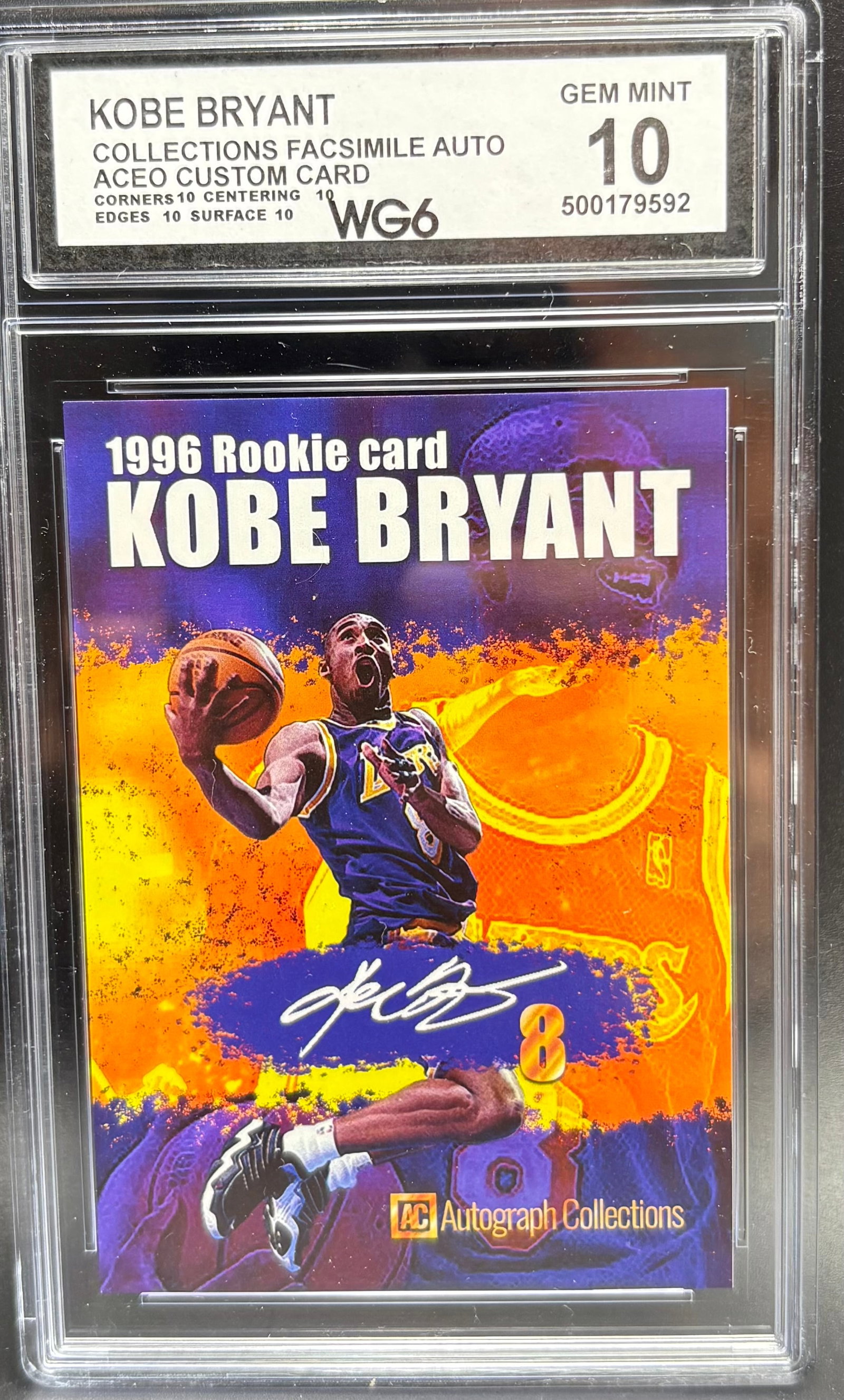 Kobe Bryant 1996 Rookie Card Facsimile Auto (1 of 2)
