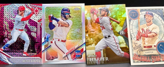 Bryce Harper Baseball Card Lot – Topps Chrome, Bowman & Allen Ginter 2019