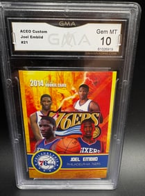 Joel Embiid 2014 Gold Rookie Card GMA 10