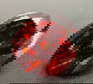 Red Moissanite Gemstone 5.0ct Brilliant Round Cut