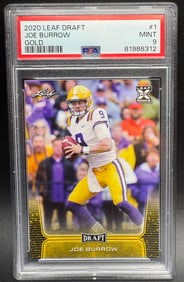 Joe Burrow 2020 Leaf Draft Gold Edition Rookie Card