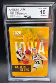 Caitlin Clark Iowa Basketball Card – 2020 Gold Rookie Edition