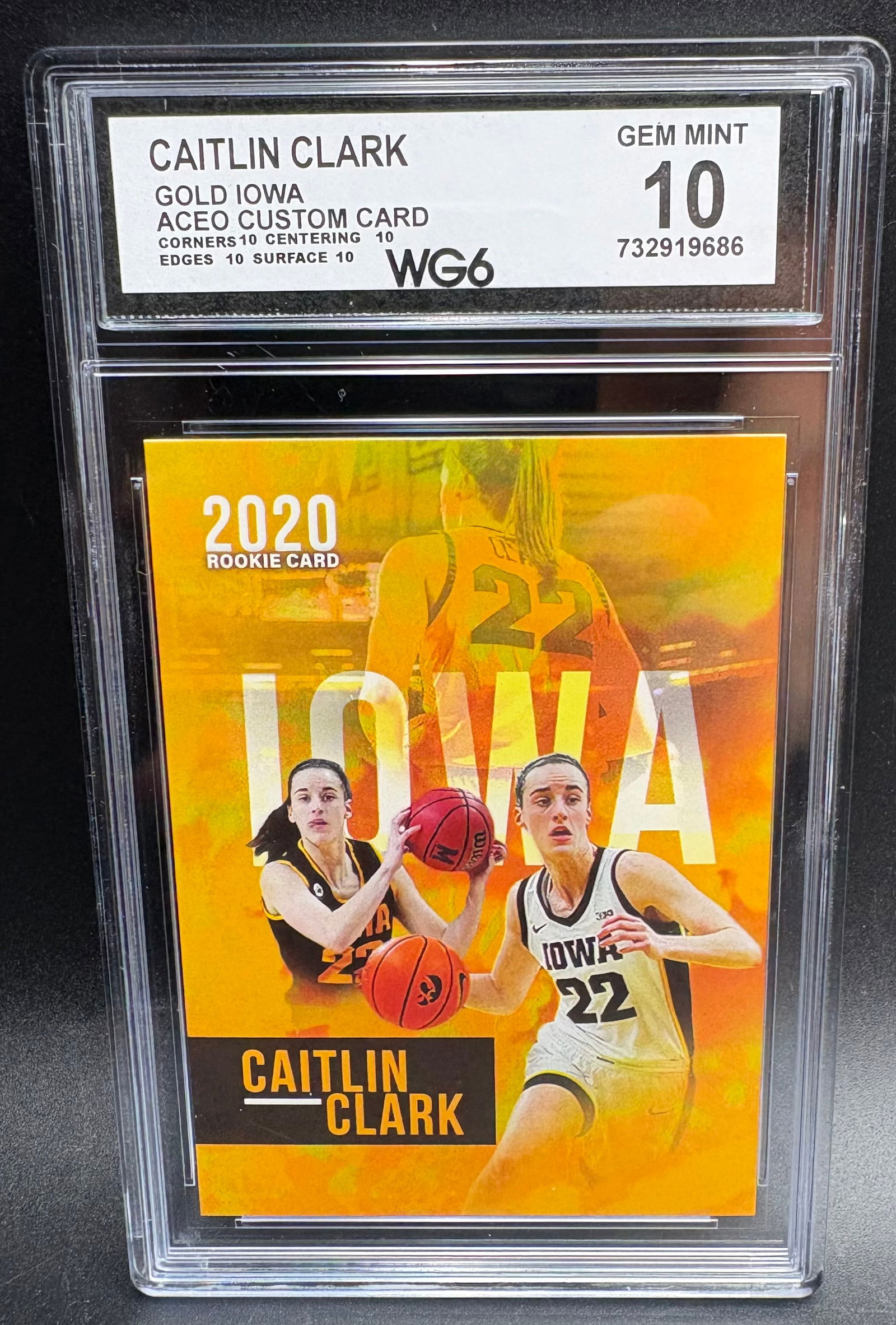 Caitlin Clark Iowa Basketball Card – 2020 Gold Rookie Edition (1 of 2)