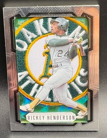 Rickey Henderson Baseball Card – Oakland Athletics Team Patch Edition