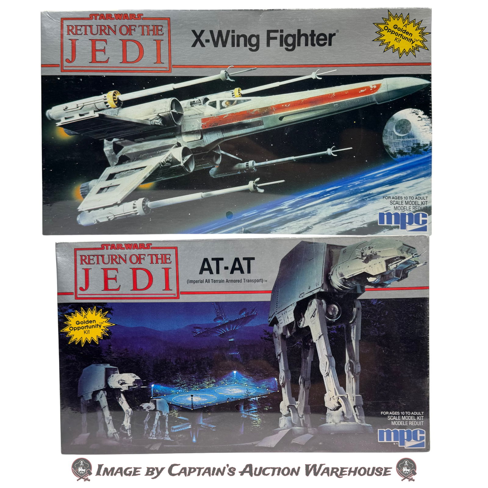 STAR WARS: RETURN OF THE JEDI- X-WING FIGHTER & AT-AT MPC SEALED MODEL KITS 1983 (1 of 1)