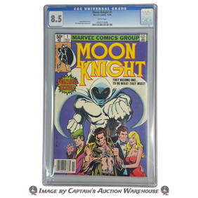 MOON KNIGHT #1 1980 CGC GRADED 8.5 MARVEL COMIC BOOK (1 of 2)