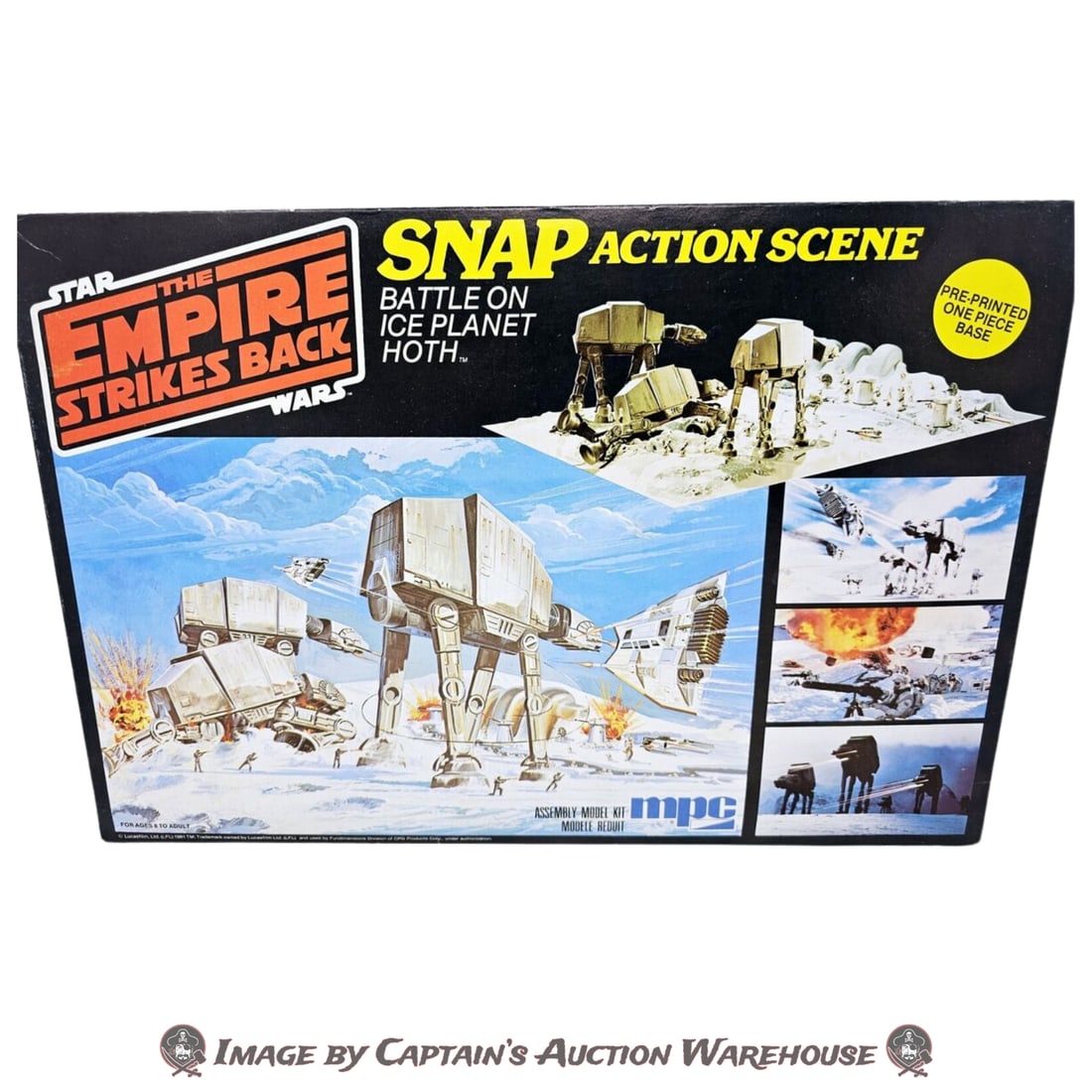 STAR WARS: EMPIRE STRIKES BACK-BATTLE ON ICE PLANET HOTH SNAP MPC SEALED MODEL KIT 1981 (1 of 1)