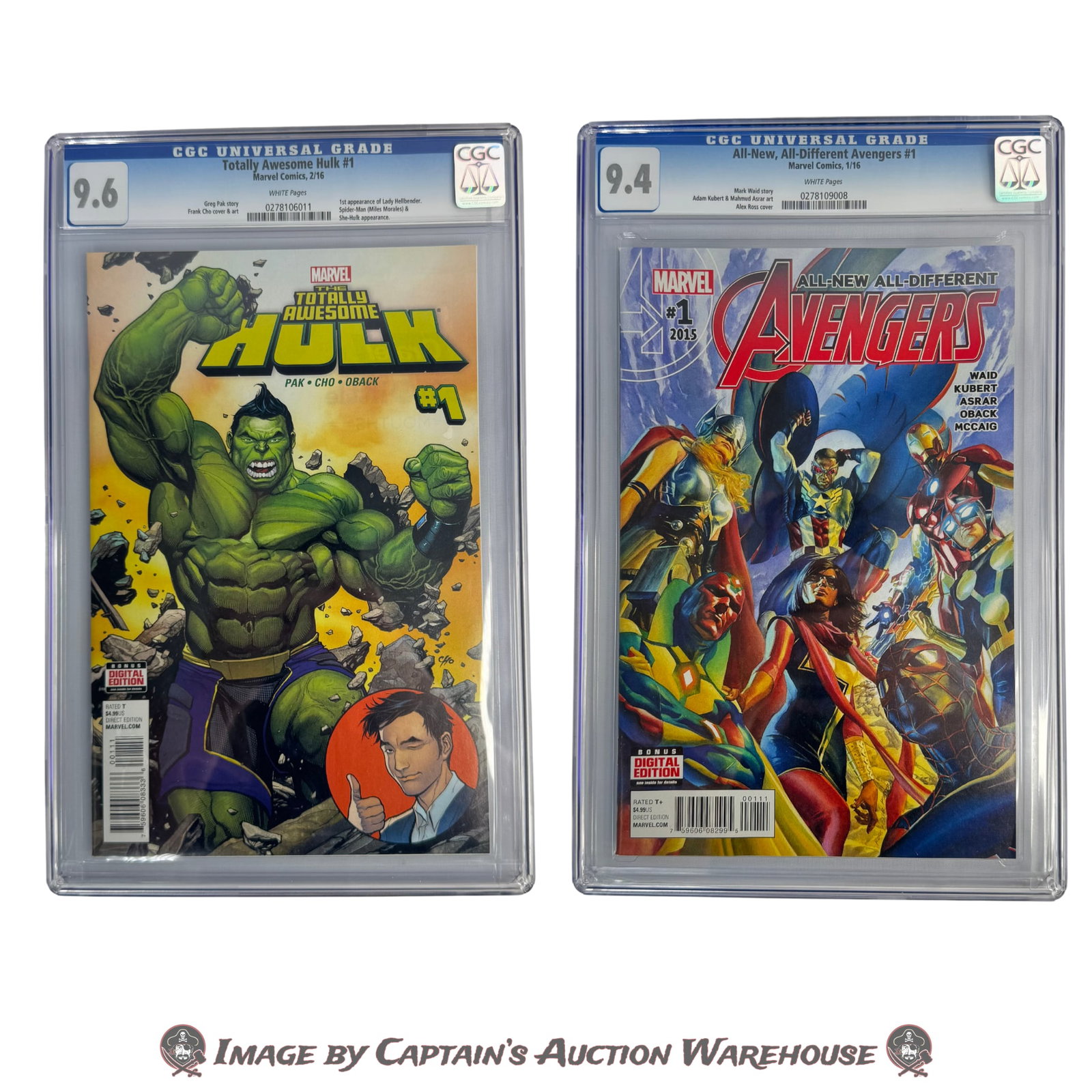 INCREDIBLE HULK & AVENGERS CGC MARVEL COMIC BOOK LOT (1 of 2)