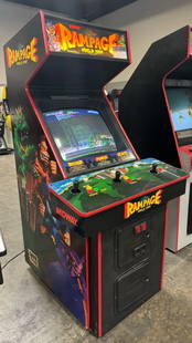 RAMPAGE WORLD TOUR UPRIGHT ARCADE GAME MIDWAY: CONDITION AS SHOWN IN PICTURES. Notes: