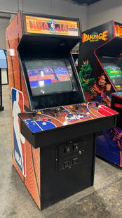 NBA JAM UPRIGHT BASKETBALL ARCADE GAME: CONDITION AS SHOWN IN PICTURES. Notes: