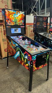 GODZILLA PREMIUM PINBALL MACHINE by STERN PINBALL LIKE NEW FLOOR MODEL: CONDITION AS SHOWN IN PICTURES. Notes: 675 TOTAL PLAYS PRIOR TO AUCTION