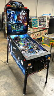 ALIEN ELLEN RIPLEY VERSION PINBALL MACHINE W/ TOPPER HUO L@@K!!: CONDITION AS SHOWN IN PICTURES. Notes: PINBALL BROS. ELLEN RIPLEY VERSION WITH CUSTOM TOPPER