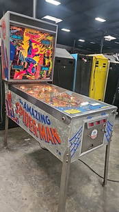 THE AMAZING SPIDERMAN CLASSIC PINBALL MACHINE by GOTTLIEB 1980: CONDITION AS SHOWN IN PICTURES. Notes: VERY NICE WORKING CONDITION 1980 ORIGINAL AMAZING SPIDERMAN PINBALL. SYSTEM 80 HISTORY AS WE KNOW IS: THIS WAS THE FIRST PINBALL SOLD AT THE MUSEUM OF PINBALL AU