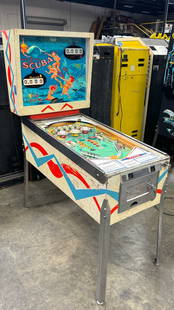 SCUBA CLASSIC 2 PLAYER E.M. PINBALL MACHINE by GOTTLIEB: CONDITION AS SHOWN IN PICTURES. Notes: