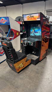 OFFROAD CHALLENGE SITDOWN DRIVER ARCADE GAME MIDWAY #2: CONDITION AS SHOWN IN PICTURES. Notes: